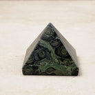 Kambaba jasper crystal pyramid 5cm, green and black swirled pattern, other face — Eternal Spirit
