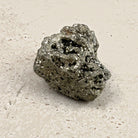 Pyrite crystal cluster 8cm, compact knobbly gold crystals, high angled view — Eternal Spirit