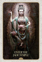 Enter the Jade Temple card with serene Kuan Yin statue in temple — Eternal Spirit