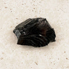 Layered elite shungite rough crystal 6cm, shiny black faces from another angle — Eternal Spirit