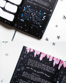 Dreamy Moons "A Journey Within showing the journal's interior pages and artwork — Eternal Spirit