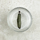 Moldavite Natural Sterling Silver Pendant Elongated — Eternal Spirit