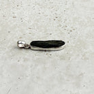 Moldavite Natural Sterling Silver Pendant Elongated — Eternal Spirit