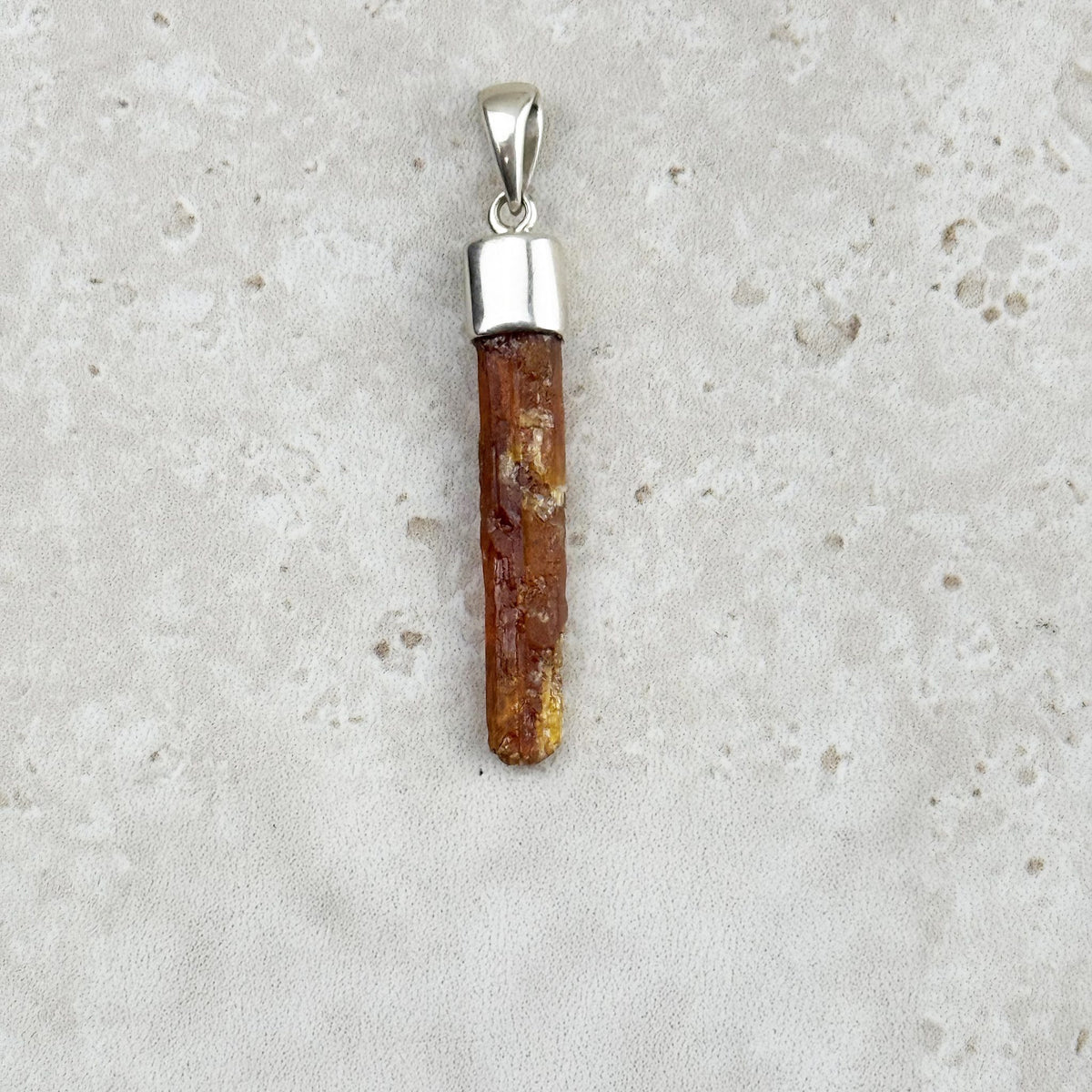 Orange Kyanite Natural Shard Sterling Silver Pendant — Eternal Spirit