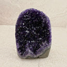 Base cut amethyst crystal 15cm, rounded top of deep purple crystals, front view — Eternal Spirit