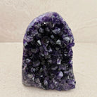 Base cut amethyst crystal 17.5cm, dark purple crystal face, front view — Eternal Spirit