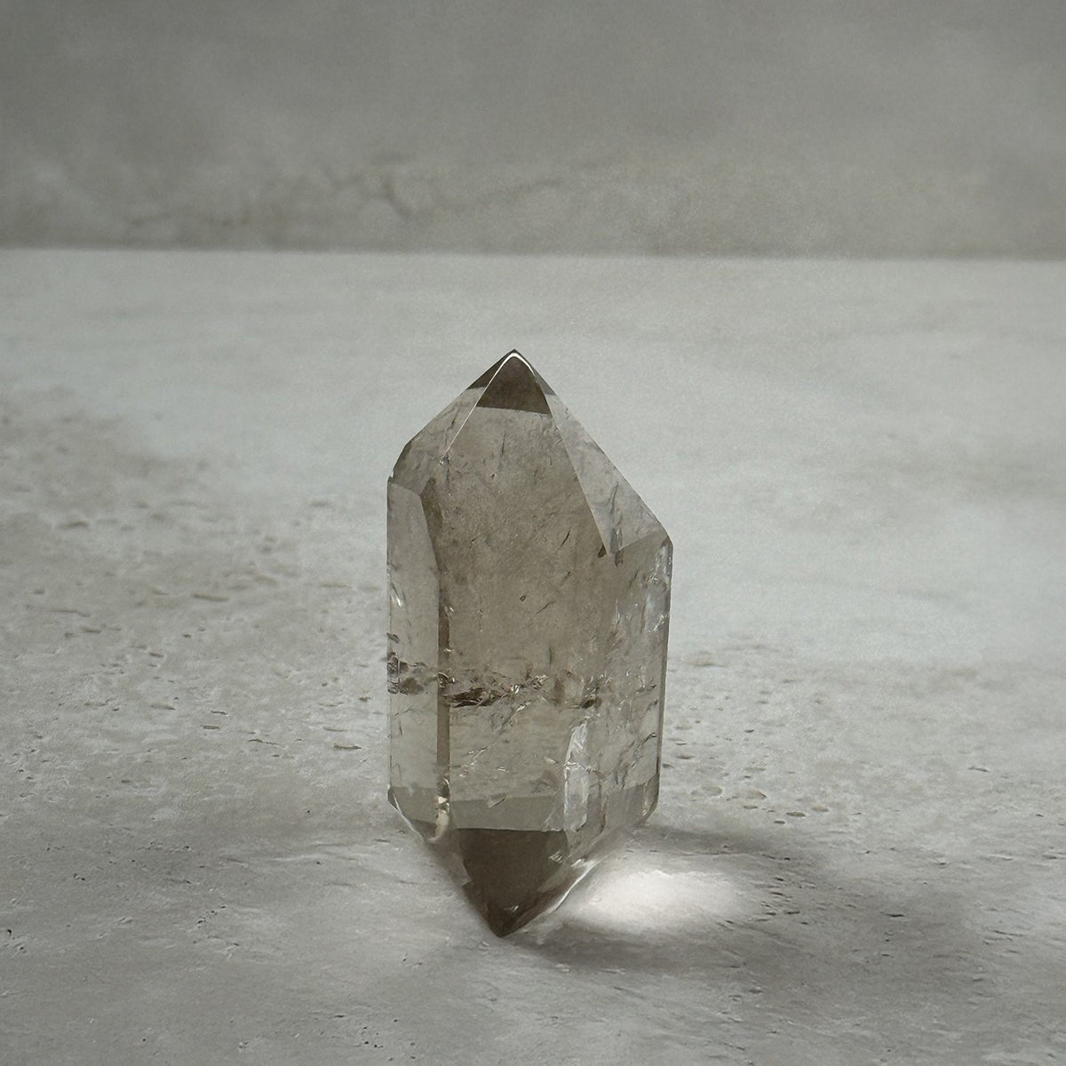 Smoky Quartz Crystal Generator, 5.5 x 3 x 2cm, alternate angle — Eternal Spirit
