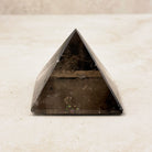 Smoky quartz crystal pyramid 6.5cm, translucent smoky brown, front view — Eternal Spirit