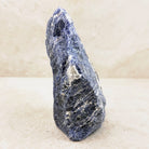 Sodalite rough crystal 16cm, tall blue piece with white veining, side view — Eternal Spirit