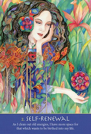 Soulful Woman Oracle card featuring the deck's enchanting card art — Eternal Spirit