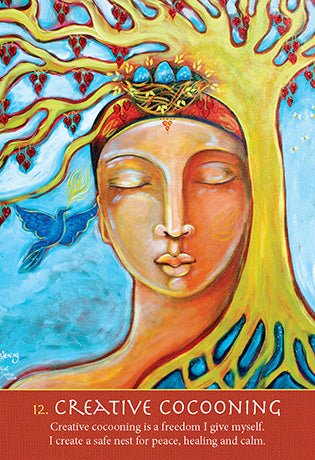 Soulful Woman Oracle card exploring the deck's contemplative imagery — Eternal Spirit