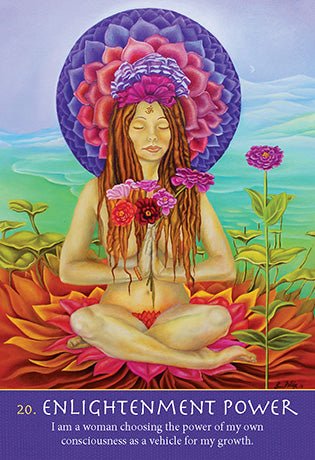 Soulful Woman Oracle card portraying the deck's otherworldly aesthetic — Eternal Spirit