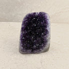 Base cut amethyst crystal 13.5cm, squarish face with a lavender rim, front view — Eternal Spirit