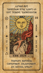 Solis Divinity Tarot (Vintage Edition) card illuminating the deck's rich colour palette — Eternal Spirit