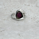 Watermelon Tourmaline Natural Slice Sterling Silver Ring | Size 7 — Eternal Spirit