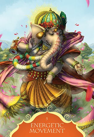 Whispers of Lord Ganesha Oracle card celebrating the deck's unique visual language — Eternal Spirit