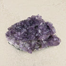 Amethyst crystal cluster 29cm, lavender points, high angled view — Eternal Spirit